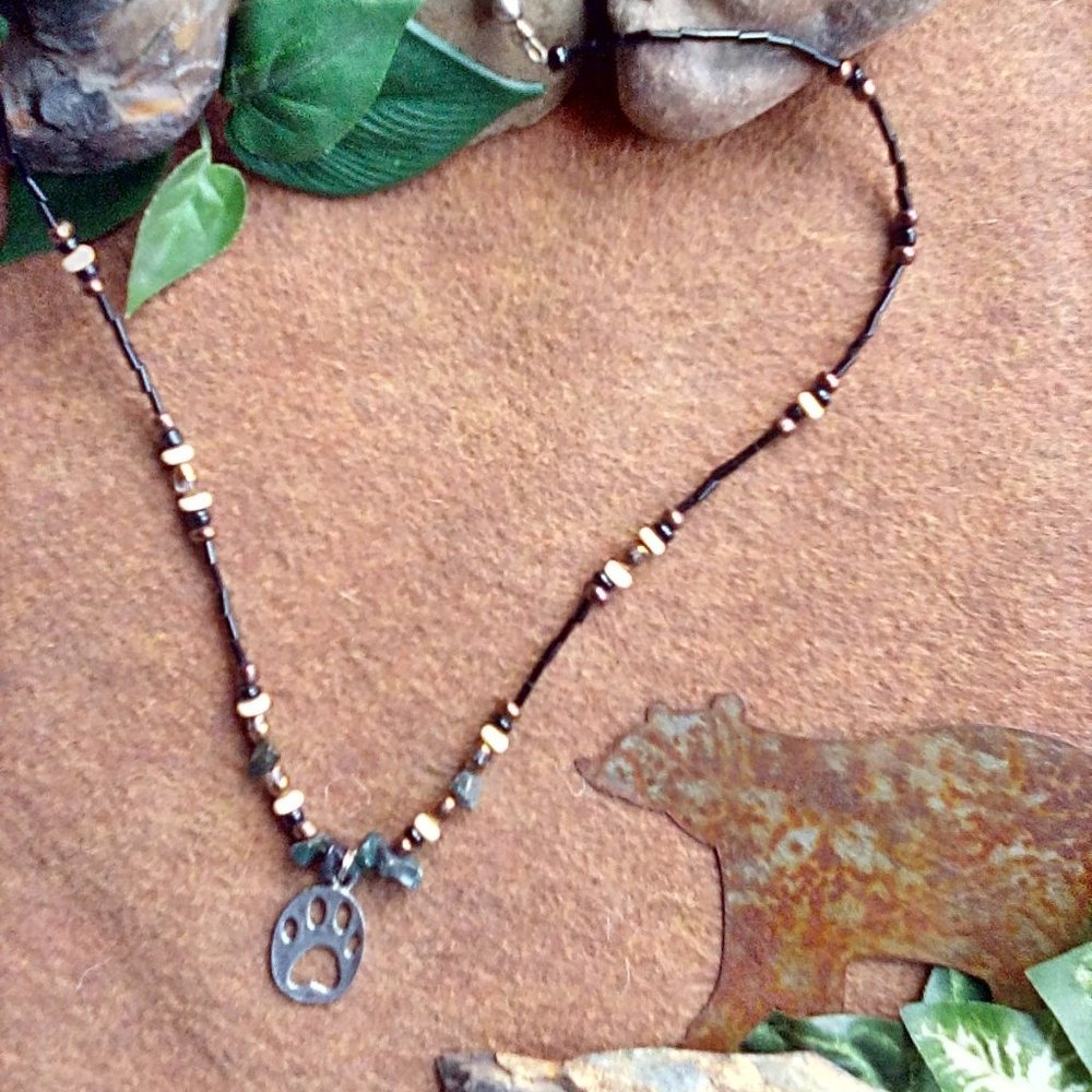 Men's or Women's Handcrafted Bear Paw Necklace
